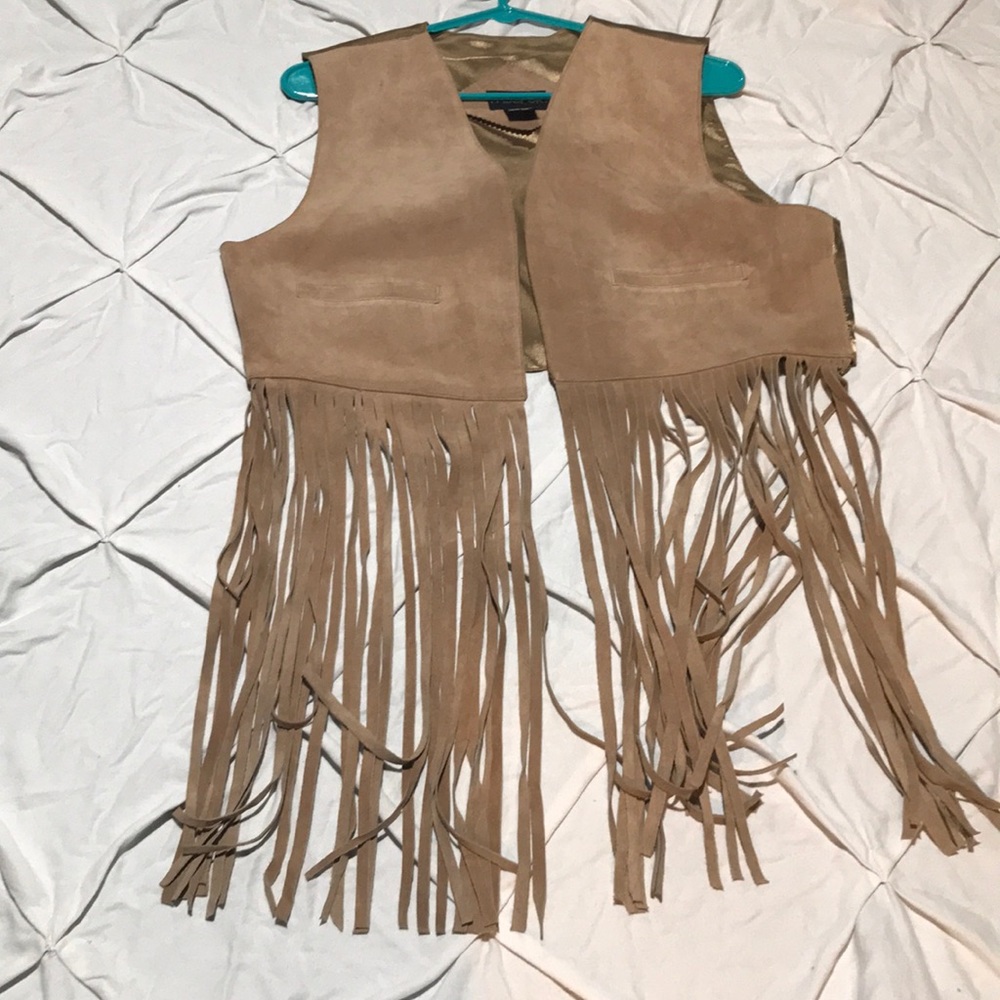 Passport leather fringe vest